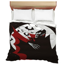 Evil Vampire In The Night Bedding 175442059