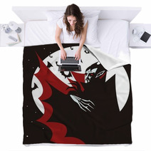 Evil Vampire In The Night Blankets 175442059