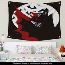 Evil Vampire In The Night Wall Art 175442059