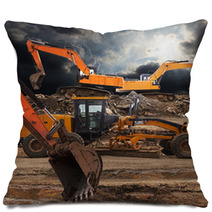 Excavator And Grader Pillows 58702257