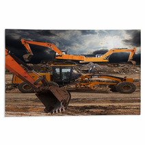 Excavator And Grader Rugs 58702257