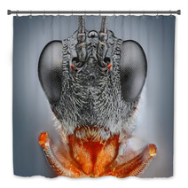 Extreme Detailed And Sharp Microscopic Image Of A Wasp Bath Decor 52664017