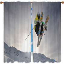 Extreme Freestyle Ski Jump Window Curtains 29814338