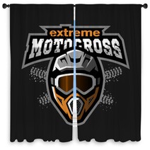Extreme Motocross Logo Window Curtains 163750410