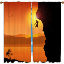 Extreme Rock Climber Window Curtains 53725451