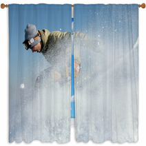 Extreme Snowboarding Window Curtains 64811892