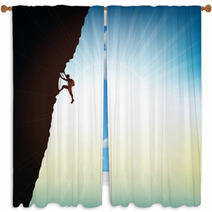 Extreme Sports Rock Climber Window Curtains 64260536