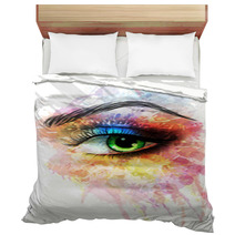 Eye Made Of Colorful Splashes Bedding 58183752