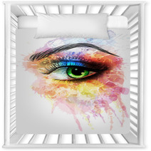 Eye Made Of Colorful Splashes Nursery Decor 58183752