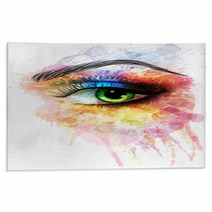 Eye Made Of Colorful Splashes Rugs 58183752