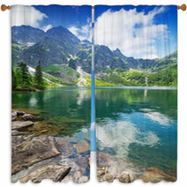 Eye Of The Sea Lake In Tatra Mountains, Poland Window Curtains 60564894
