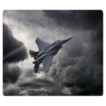 F 15 Eagle Flying Through The Storm Rugs 39879052