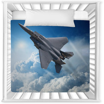 F 15 Eagle Jet Fighter In High Altitude Clear Sky Nursery Decor 39879054