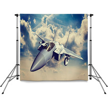 F 15c Eagle 3d Rendering Vintage Effect Backdrops 106321398