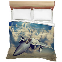 F 15c Eagle 3d Rendering Vintage Effect Bedding 106321398