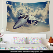 F 15c Eagle 3d Rendering Vintage Effect Wall Art 106321398