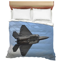 F-22 Raptor With Weapons Bay Deployed Bedding 65079935