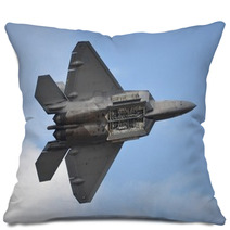 F-22 Raptor With Weapons Bay Deployed Pillows 65079935