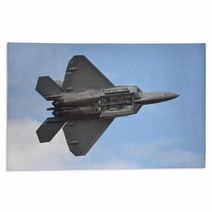 F-22 Raptor With Weapons Bay Deployed Rugs 65079935