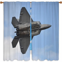 F-22 Raptor With Weapons Bay Deployed Window Curtains 65079935