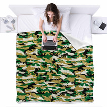 Fabric On Military Camouflage Blankets 64518235