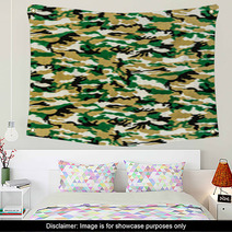 Fabric On Military Camouflage Wall Art 64518235