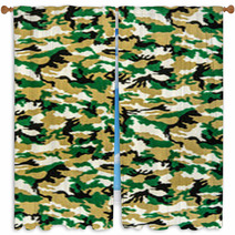 Fabric On Military Camouflage Window Curtains 64518235