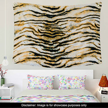 Fabric On The Tiger Striped Wall Art 59138267
