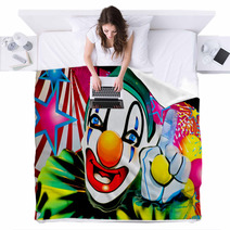 Face Of A Clown Blankets 2880627
