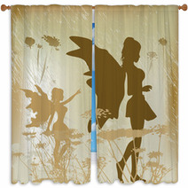 Fairy Background Window Curtains 20380380