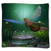 Fairy In Flight Blankets 63591190