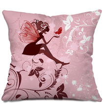 Fairy Pattern Grunge Pillows 29559071