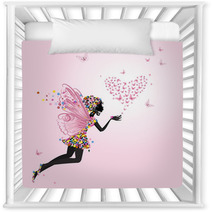 Fairy With A Valentine Of Butterflies Nursery Decor 48817126