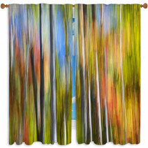 Fall Colors Abstract Window Curtains 102188098