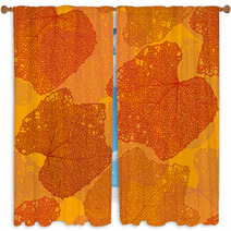 Fall Seamless Pattern Window Curtains 70060878