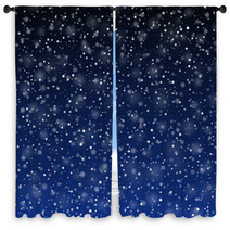 Falling Snow Window Curtains 58375131