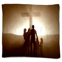 Family At The Cross Blankets 23108751
