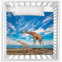  Family Of Giraffes Goes Against The Blue Sky Nursery Decor 57876421