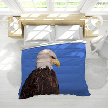Famous American Bald Eagle Against Blue Sky Bedding 31108812