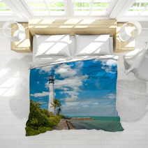 Famous Lighthouse At Key Biscayne, Miami Bedding 65902565