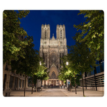 Famous Notre Dame De Reims At Twilight Rugs 66655450