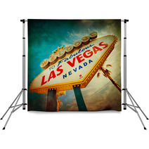 Famous Welcome To Las Vegas Sign With Vintage Texture Backdrops 65041908