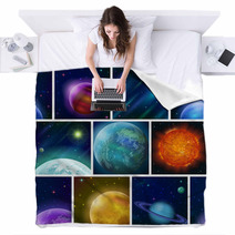 Fantastic Space Background, Seamless Blankets 63603572
