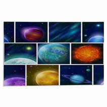 Fantastic Space Background, Seamless Rugs 63603572