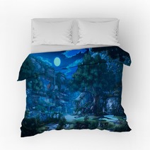 Fantasy Abandoned City Night Bedding 299141165