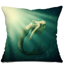Fantasy Beautiful Woman Mermaid With Tail Pillows 59255392