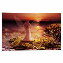 Fantasy Magic World. Pixie And Sunset Rugs 52078292