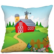 Farm Background Pillows 63138426