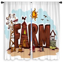Farm Design Window Curtains 115679053