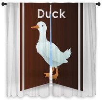 Farm Icons Design  Window Curtains 100816520